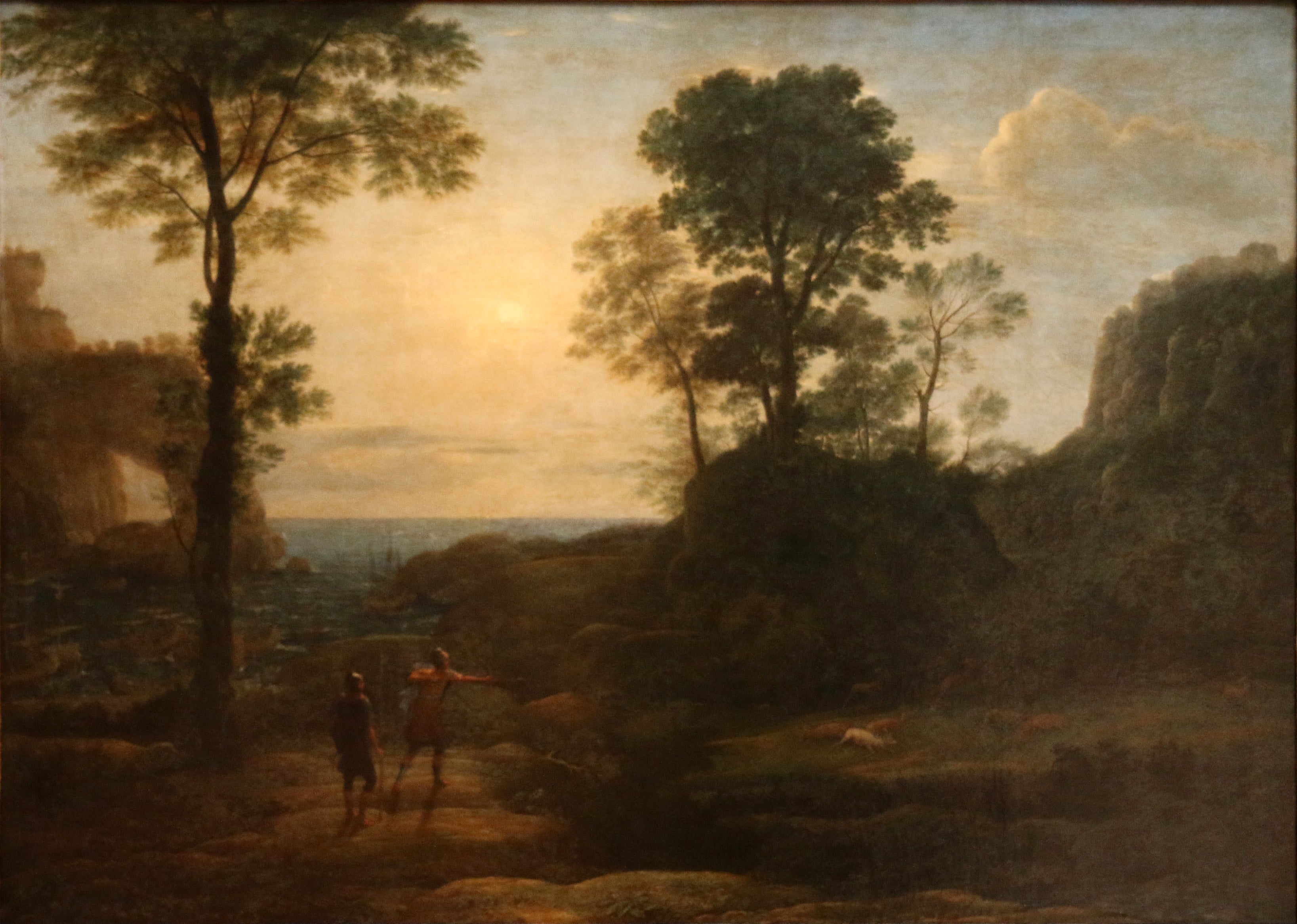 Enée jager hjorten på Libyens kyst - Claude Lorrain