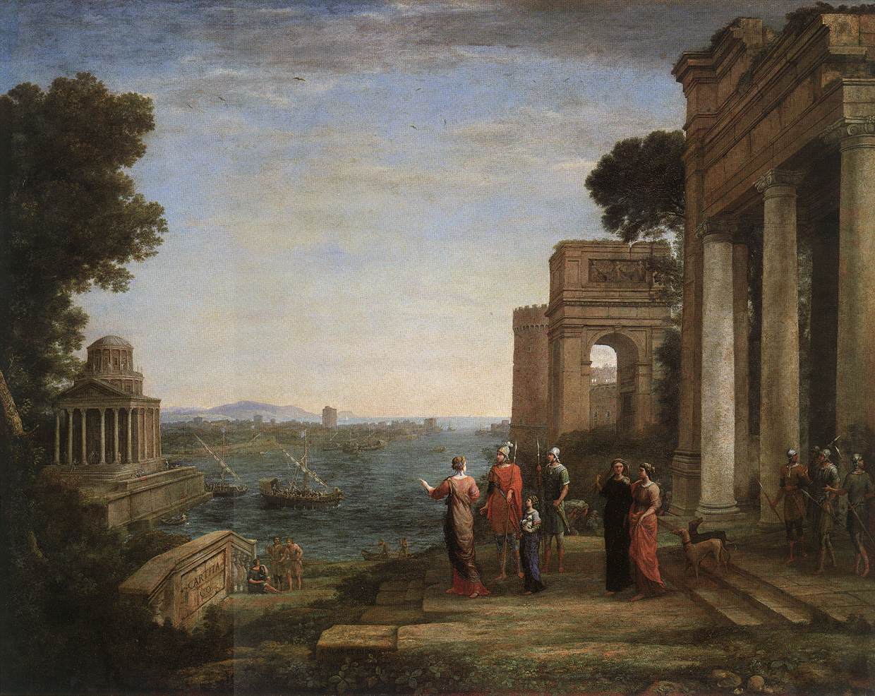 Énée forlader Carthago - Claude Lorrain