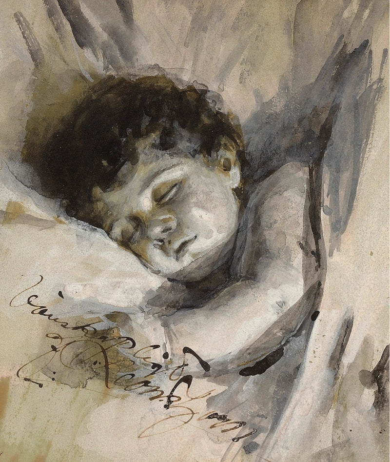 Barn sovende - Anders Zorn
