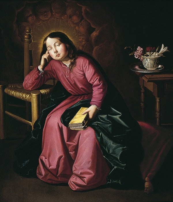 Barnet Sovende Jomfru - Francisco de Zurbarán
