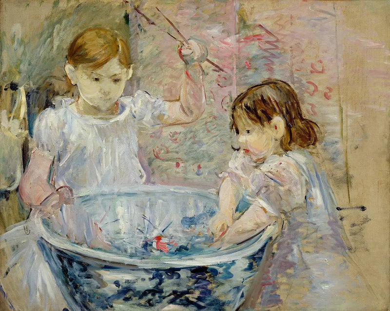 Børn ved bassinet - Berthe Morisot