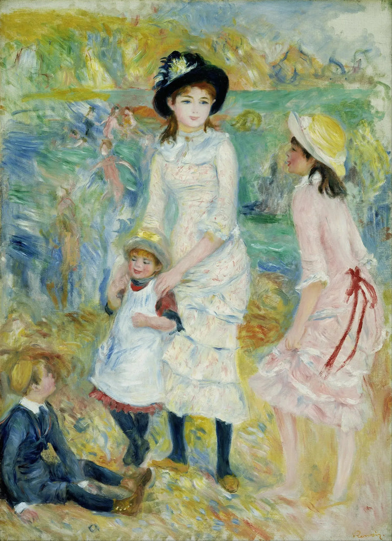 Børn ved havet, Guernsey - Pierre-Auguste Renoir