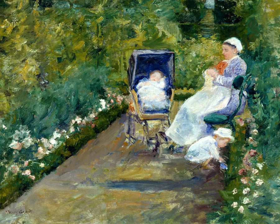 Børn i en have (Barnepigen) - Mary Cassatt
