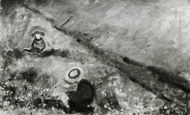 Børn i en blomstrende eng - Edvard Munch