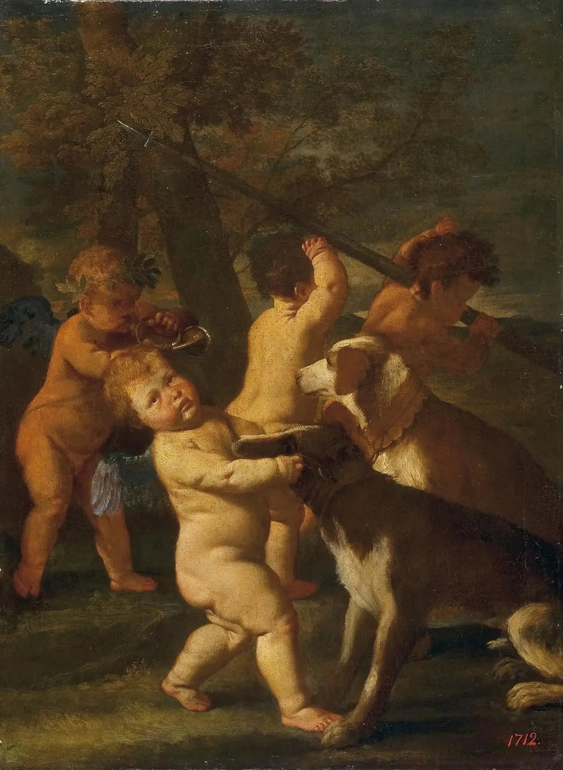 Børn og hunde - Nicolas Poussin
