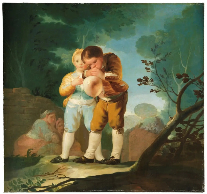 Børn der puster en blære - Francisco de Goya