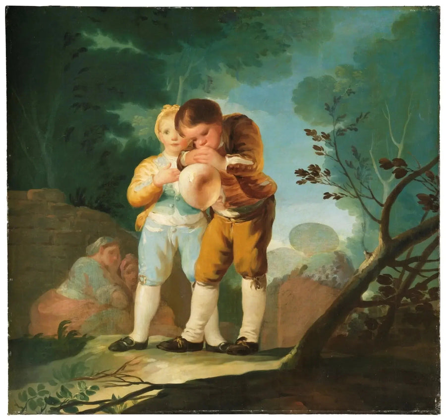 Børn der puster en blære - Francisco de Goya