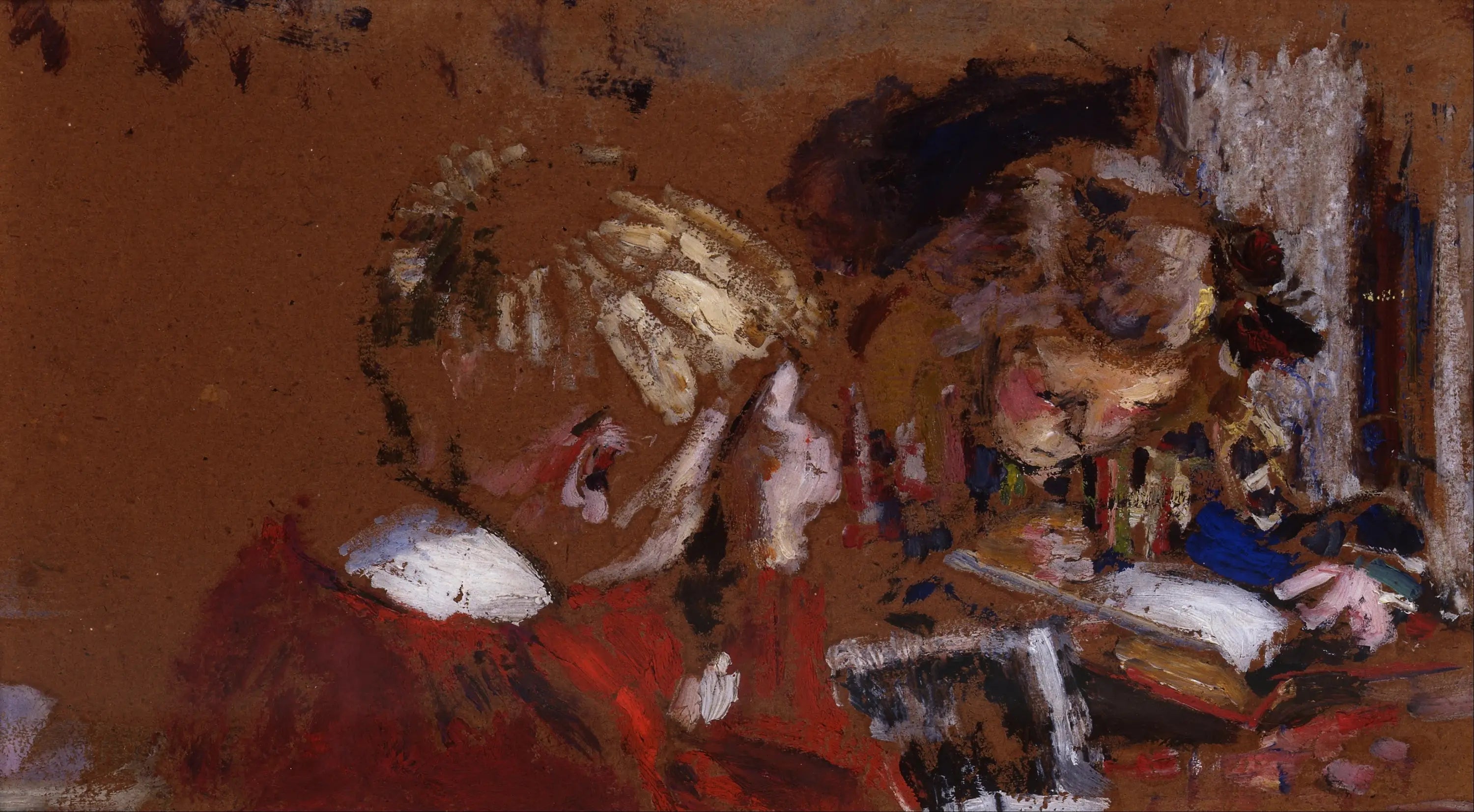 Enfants lisant, Jacques et Annette Roussel - Édouard Vuillard image 1 copie de tableau peinte à la main
