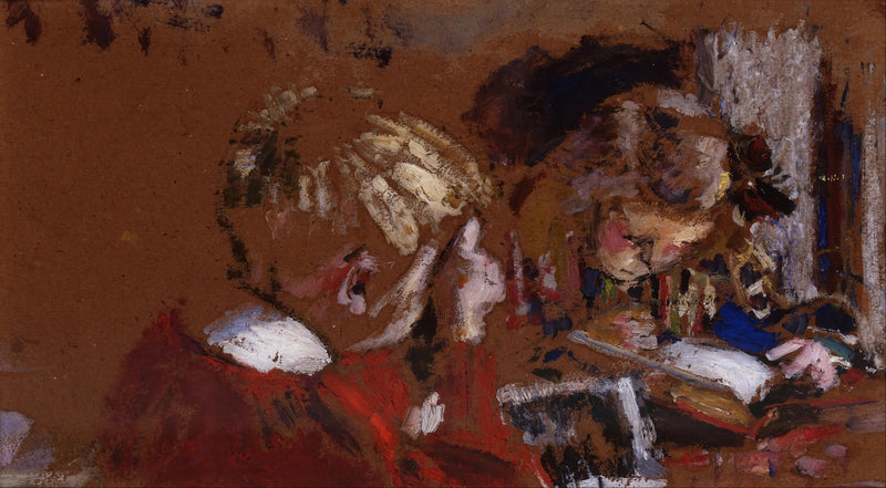 Børn læsende, Jacques et Annette Roussel - Édouard Vuillard