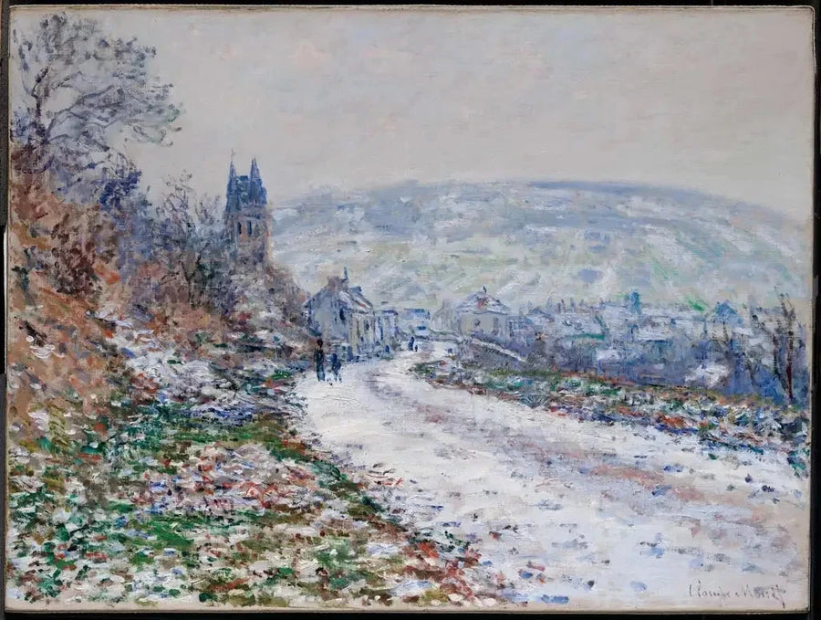 Indgang til landsbyen Vétheuil, vinter W509 - Claude Monet