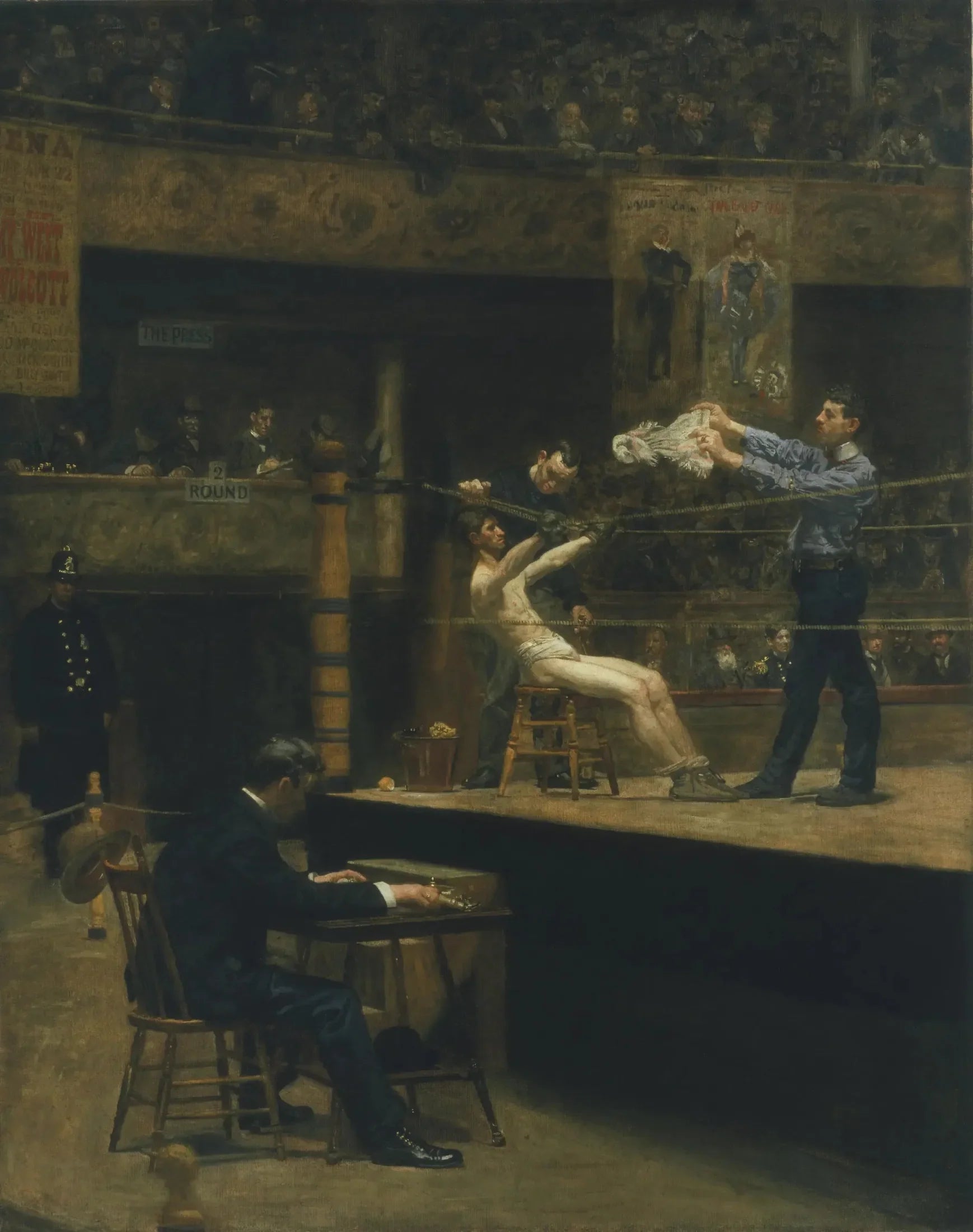 Entre les rounds - Thomas Eakins image 1 copie de tableau peinte à la main