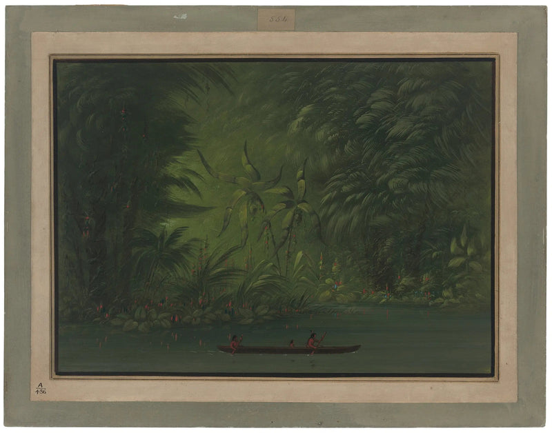 Indgang til en lagune, Amazonas bred - George Catlin