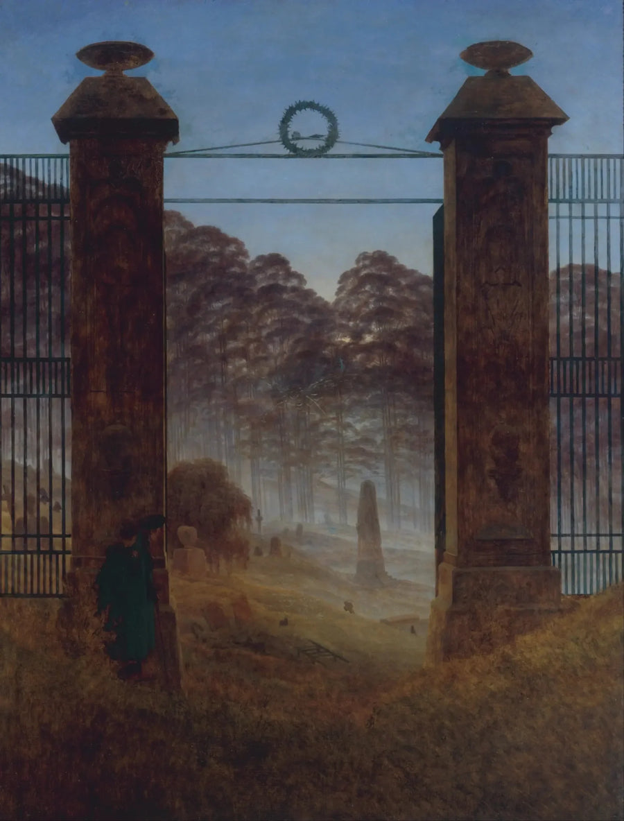 Kirkegårdens indgang - Caspar David Friedrich