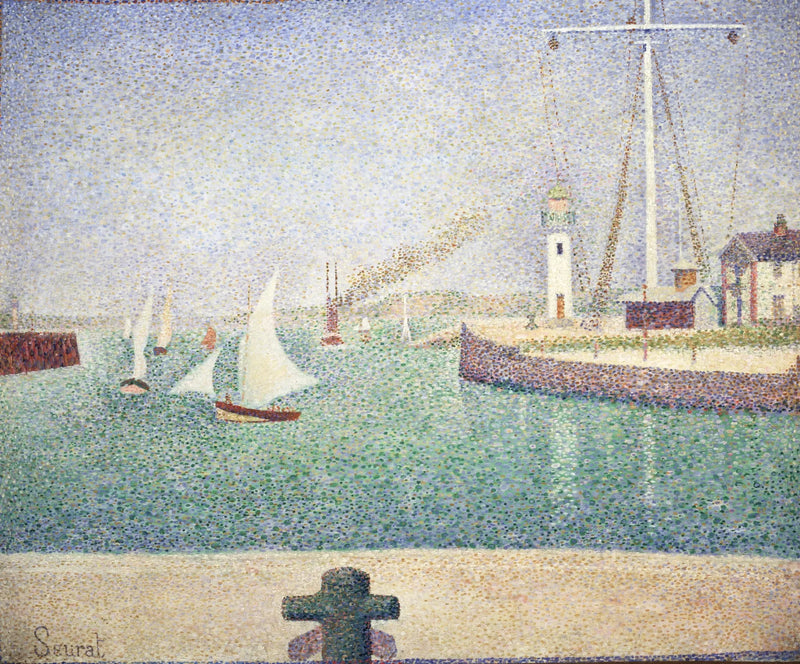 Indgangen til havnen i Honfleur - Georges Seurat