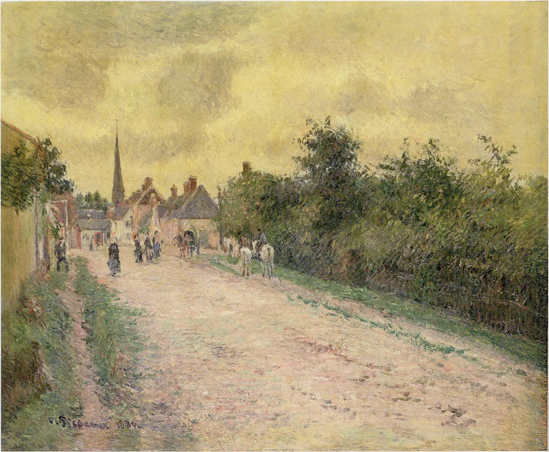 Indgangen til landsbyen Eragny - Camille Pissarro