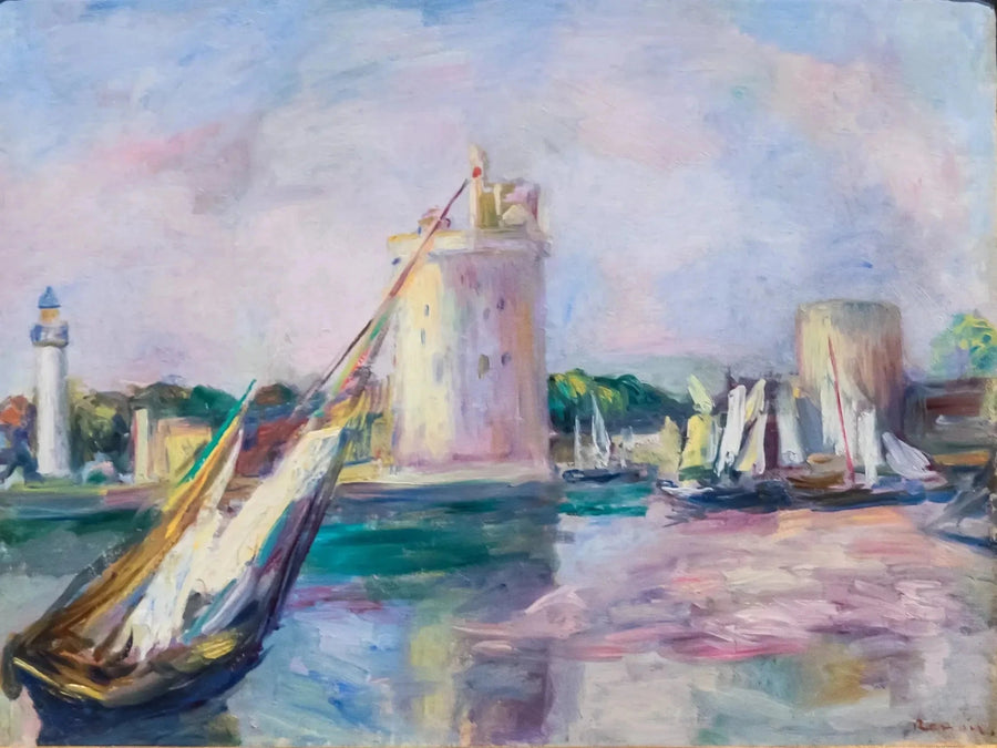 Indgangen til havnen i La Rochelle - Pierre-Auguste Renoir