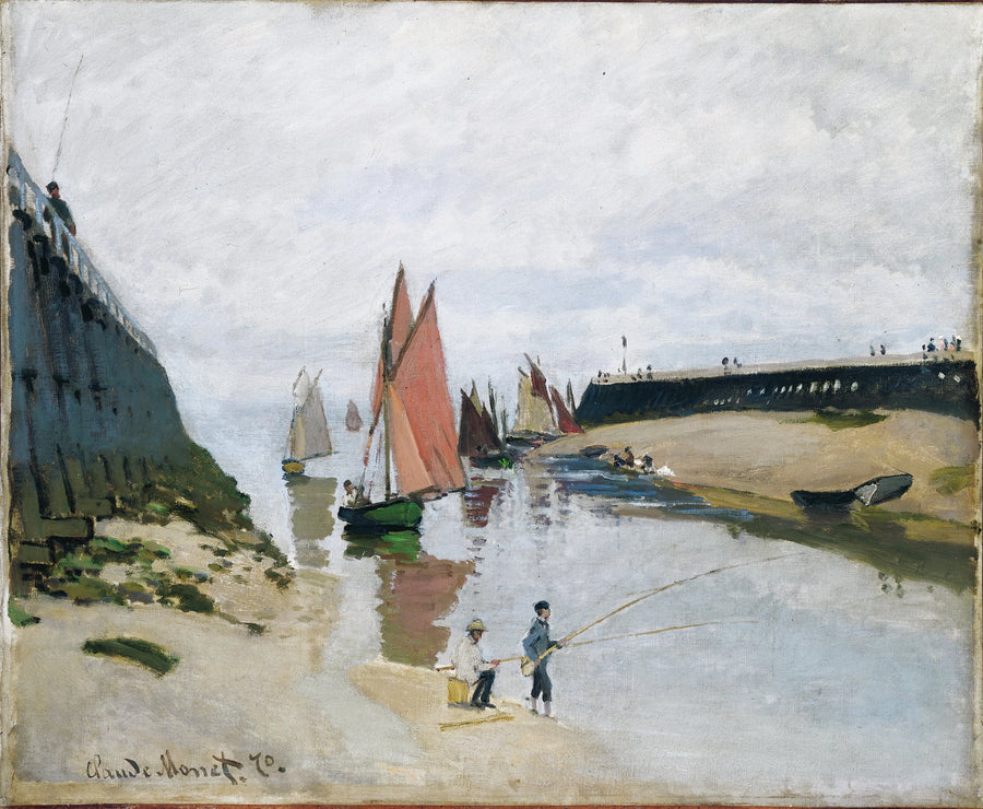 Indgang til havnen i Trouville W154 - Claude Monet