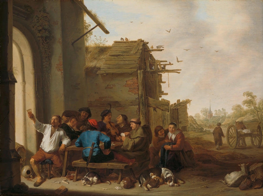 Entreprise pour une auberge de village - Cornelis Saftleven