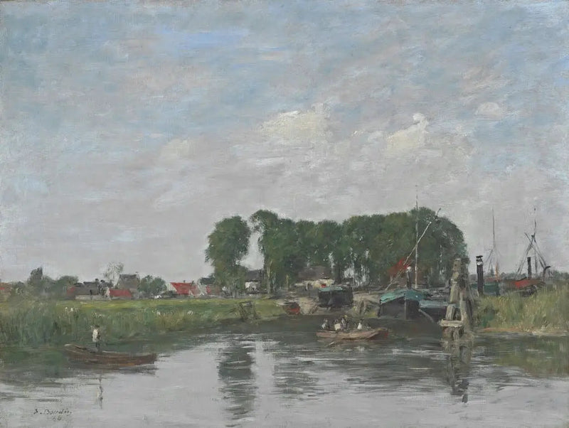 Områderne omkring Dordrecht. Skibreparationsværksted - Eugène Boudin