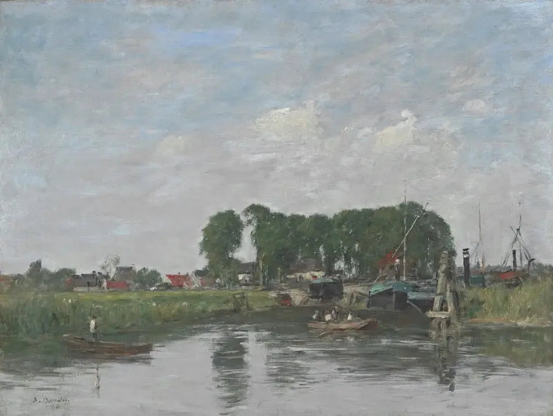 Områderne omkring Dordrecht. Skibreparationsværksted - Eugène Boudin