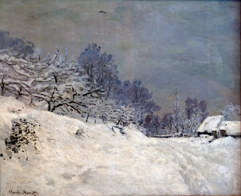 Omgivelserne ved Honfleur, sne - Claude Monet