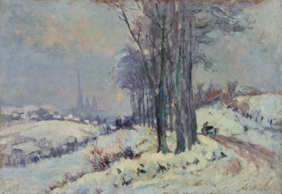 Områder omkring Rouen under sneen - Robert Antoine Pinchon