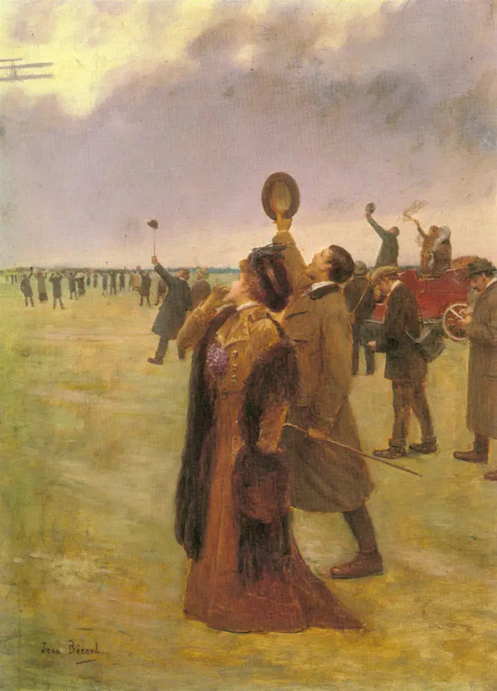 Envol af en Wright-typen biplan - Jean Béraud