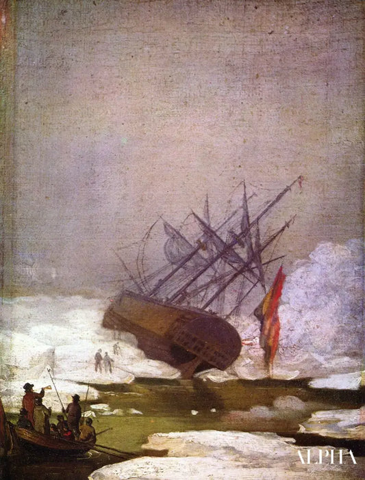 Épave dans la mer de glace - Caspar David Friedrich - Reproductions de tableaux et peintures haut de gamme