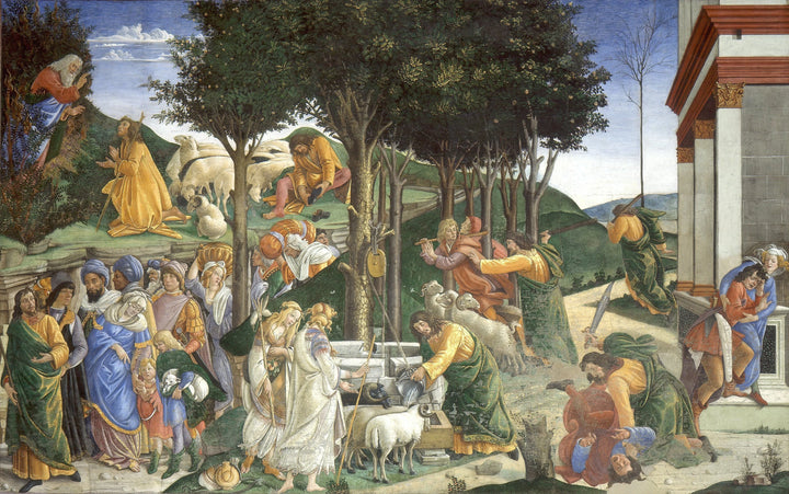 Retssagerne og Moses' kald, 1481-1482 - Sandro Botticelli