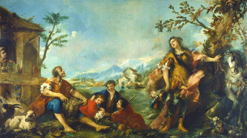 Erminia og hyrderne - Francesco Guardi