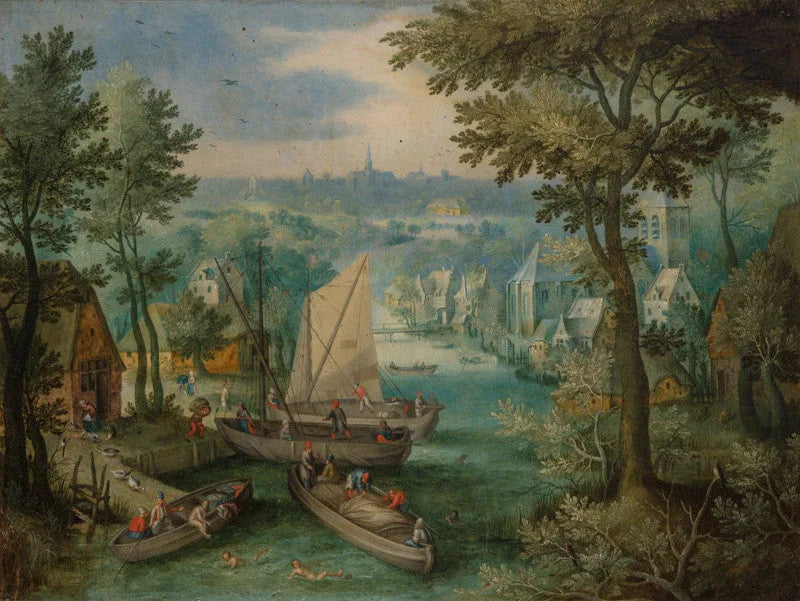 Espace paysager estival - Jan Brueghel l'Ancien image 1 reproduction artisanale de tableau