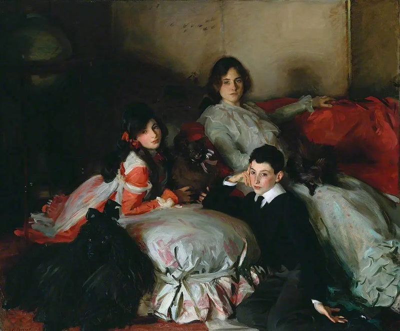 Essie, Ruby og Ferdinand, børnene af Asher Wertheimer - John Singer Sargent