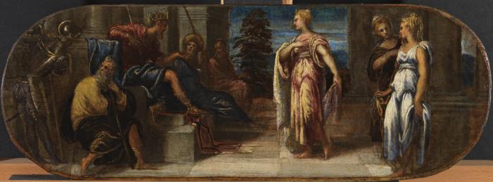 Esther og Assuérus eller Salomon og dronningen af Saba - Jacopo Tintoretto