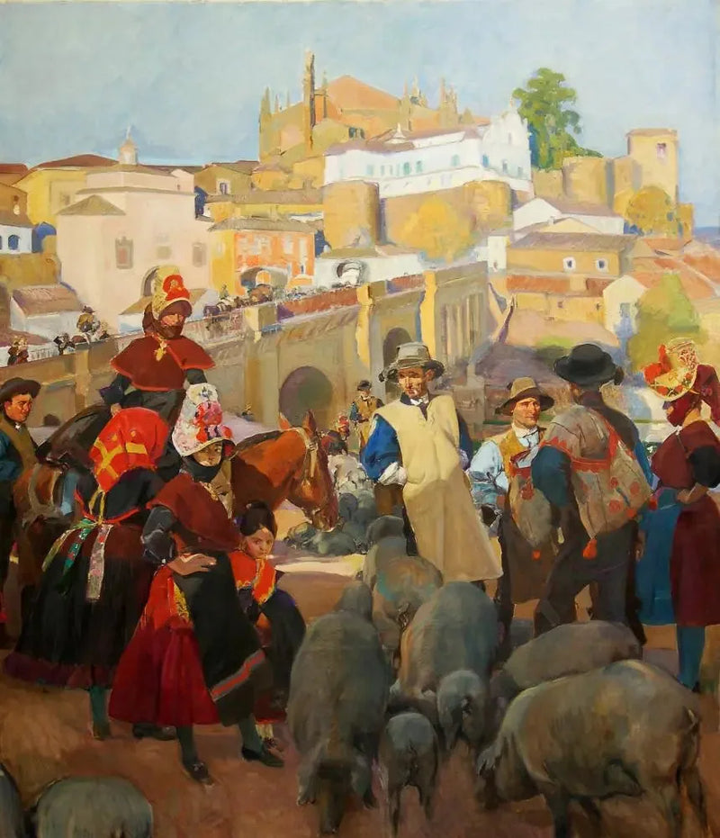 Estrémadura, markedet - Joaquín Sorolla