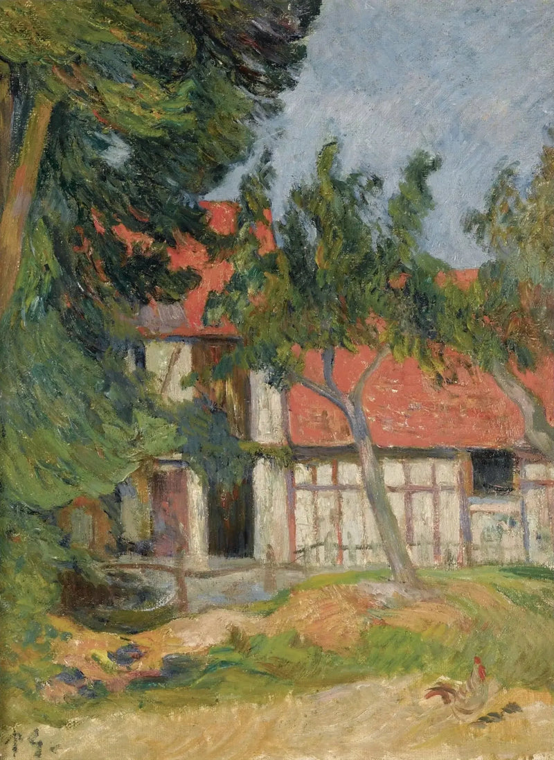 Stald nær Dieppe I, eller Hytte i Normandiet II - Paul Gauguin