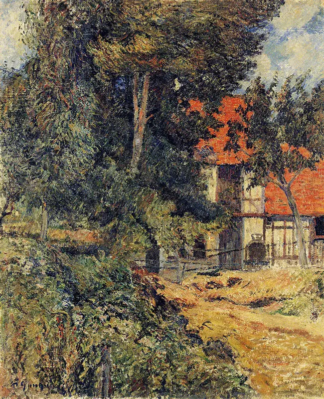Stald nær Dieppe II, eller Hytte i Normandiet I - Paul Gauguin