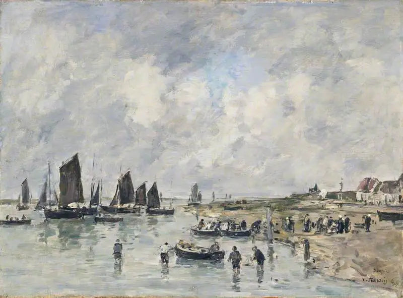 Étaples - Eugène Boudin image 1 reproduction artisanale de tableau