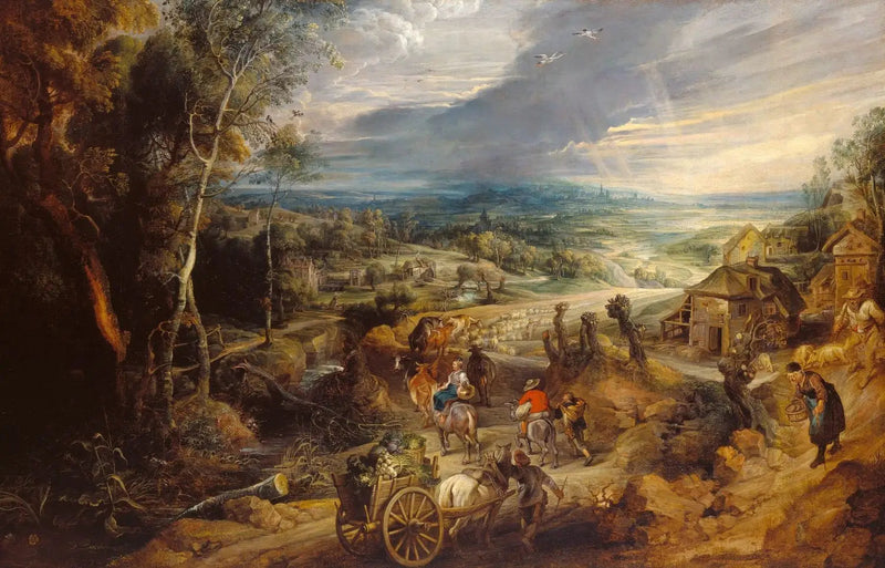 Sommer: bønderne går på markedet - Peter Paul Rubens