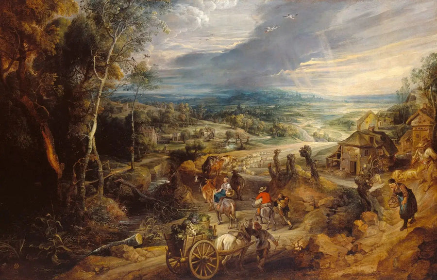 Sommer: bønderne går på markedet - Peter Paul Rubens