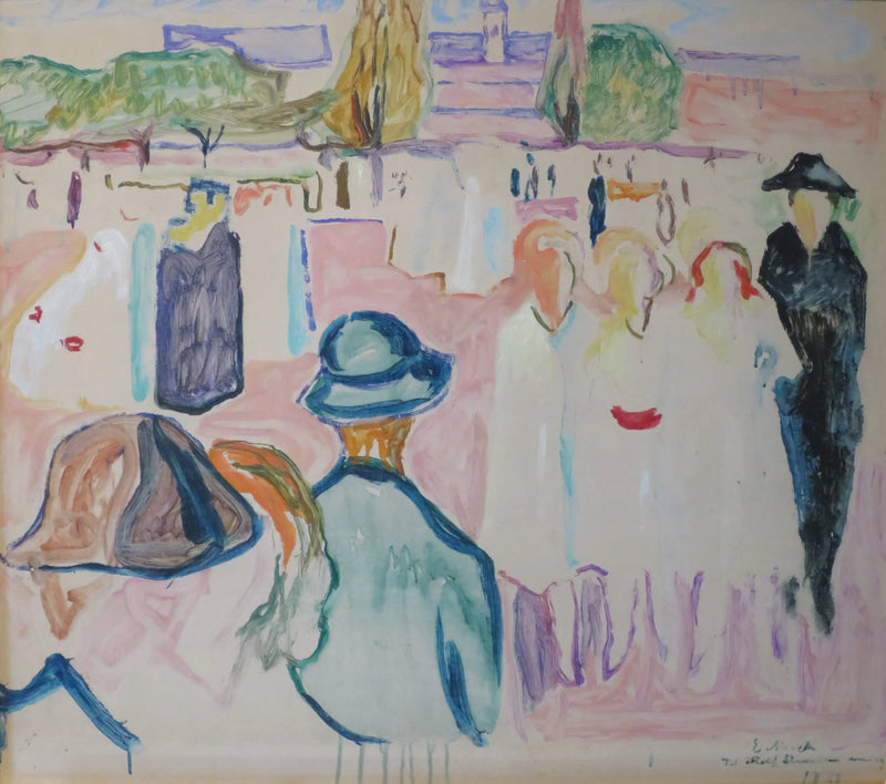 Sommer på Karl Johan - Edvard Munch