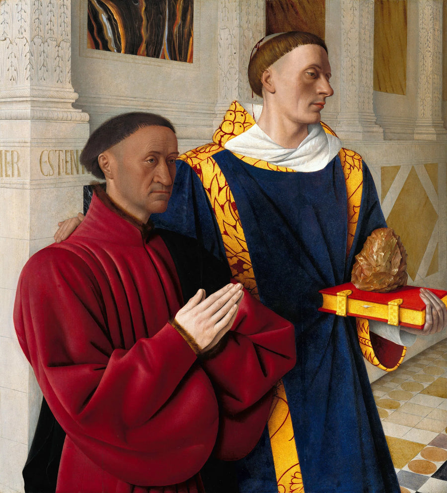 Étienne Chevalier præsenteret af Saint Étienne - Jean Fouquet