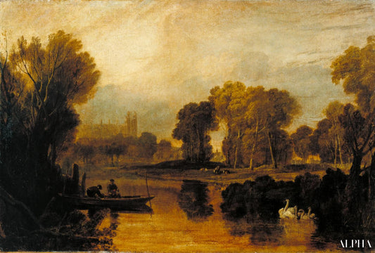 Eton College fra floden - William Turner - Reproduktioner af malerier og kunstværker i høj kvalitet