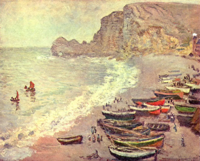 Étretat: stranden og Porte d'Amont - Claude Monet