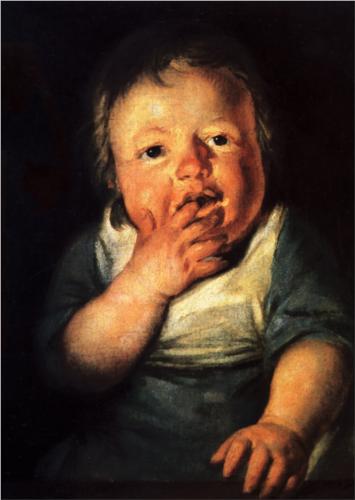 Étude d'un enfant. - Jacob Jordaens image 1 copie peinte à la main à l’huile