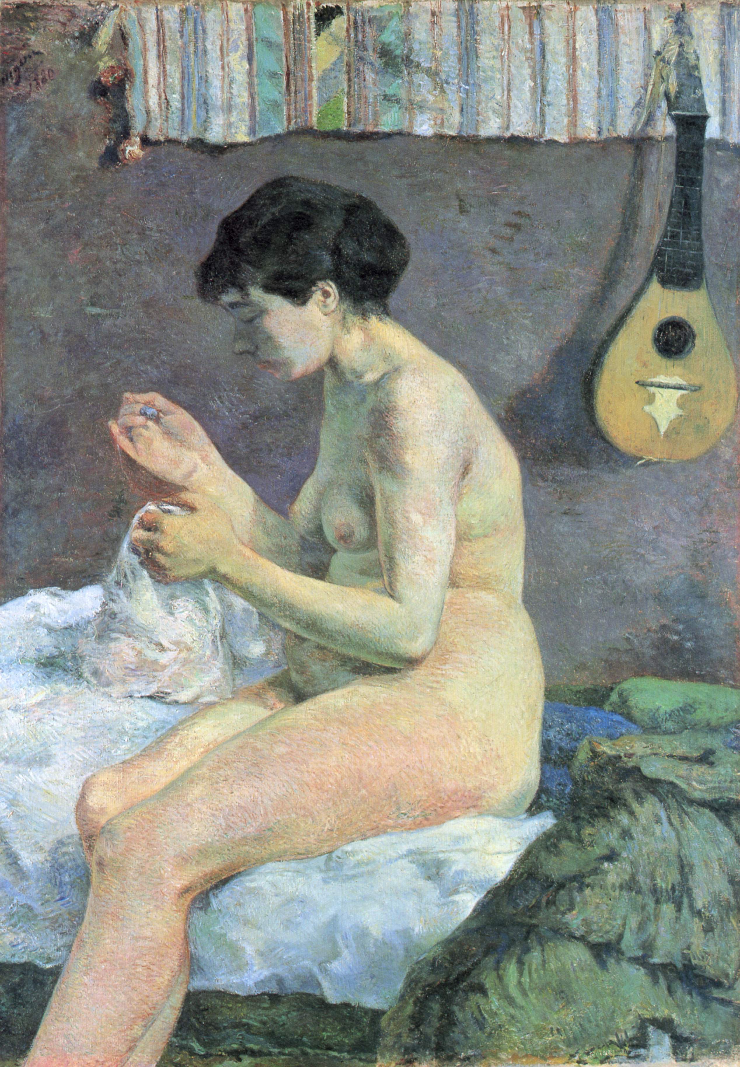 Reproduction du tableau « Étude de nu - Paul Gauguin » par Alpha Reproduction en peinture à l’huile