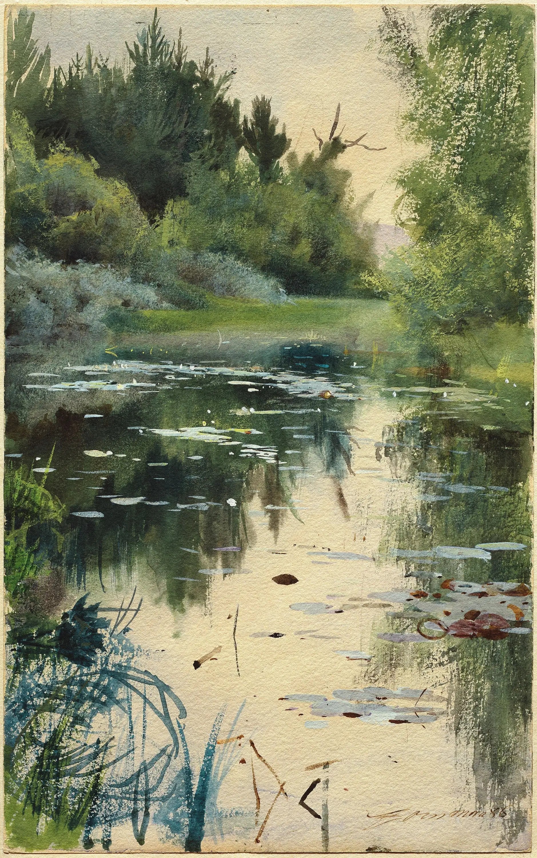 Étude de paysage de Mora - Anders Zorn - Alpha Reproduction