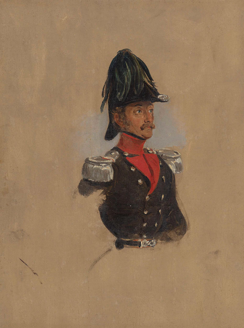 Étude de portrait du capitaine J.J.P. depuis Munnick - Nicolaas Pieneman