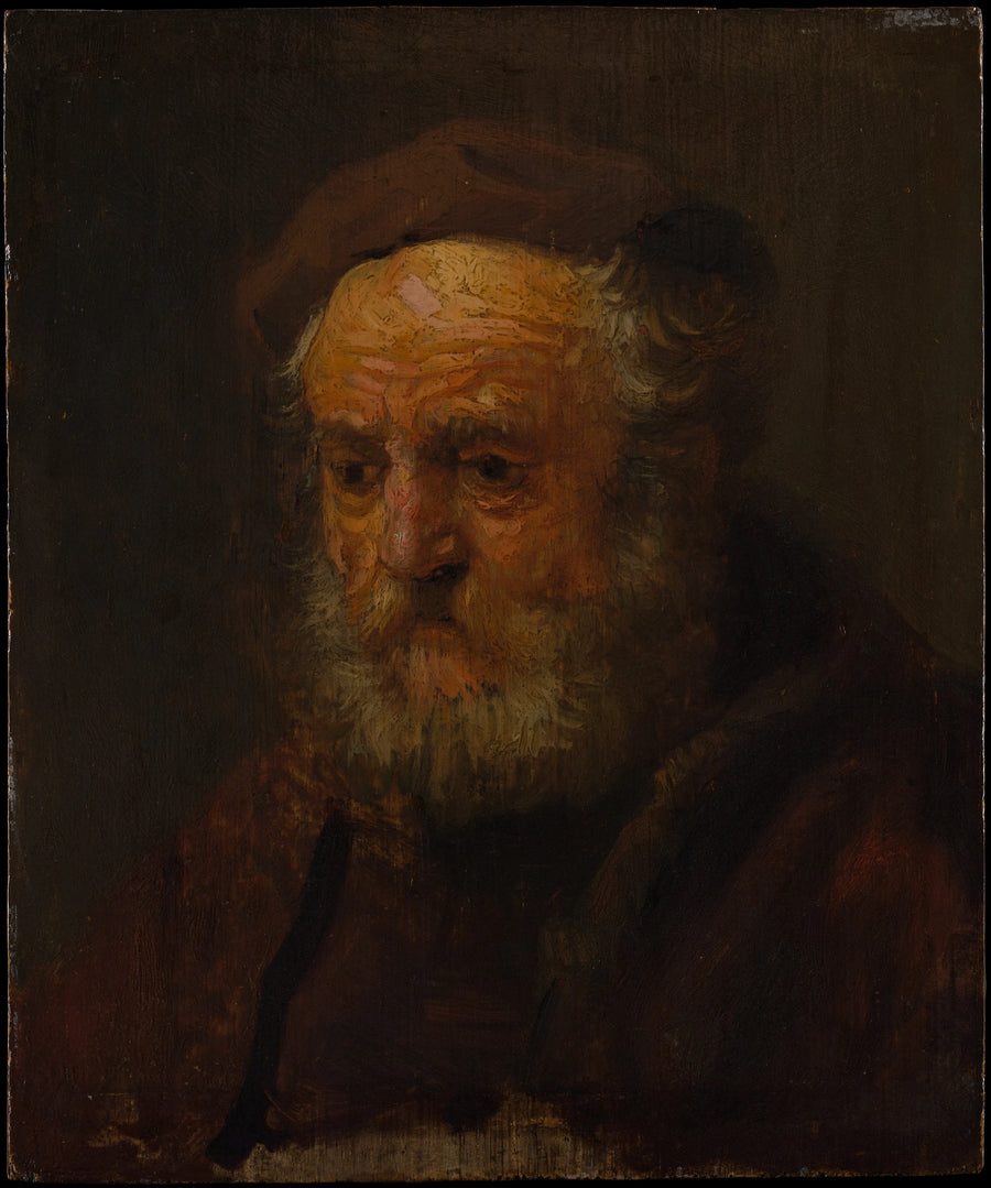 Étude de tête d'un vieil homme - Rembrandt