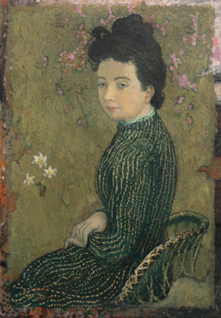 Eva Meurier i grøn kjole - Maurice Denis