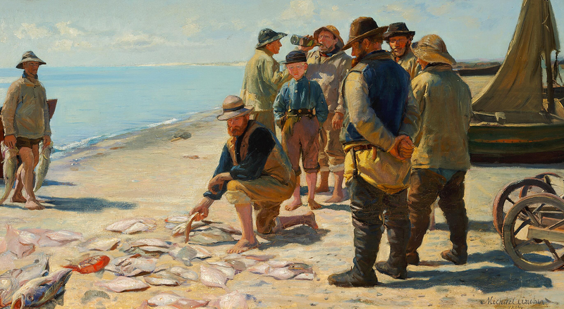 Vurdering af fangsten. - Michael Peter Ancher